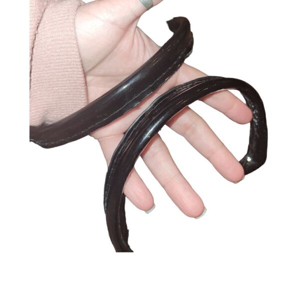 Caboodles Black Faux Patent Leather Sassy Tapered Makeup Tote Travel Case Set - Picture 13 of 16